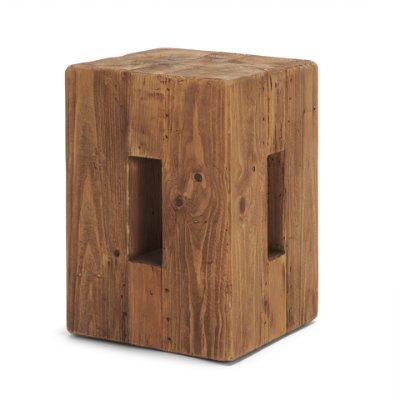 71020 - Waylen Natural Wood Block Accent Stool