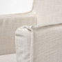 68190 - Elbert II Cream Fabric Slip-Cover Brown Wood Frame Dining Chair 