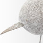 68080 - Snipe II 6L x 6W Off-White Resin Bird Ornament W/ Metal Feet