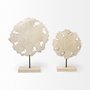 68170 - Kamara II (Large) 16L x 4W White Washed Wood W/Antiqued Silver  Botanical Decorative Object