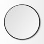 68248 - Piper 47.2L x 1.0W x 47.2H Large Black Metal Round Wall Mirror