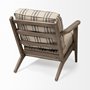 68186 - Olympus III Striped Brown Jute Wrapped Wooden Frame Accent Chair 