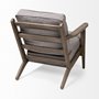 68185 - Olympus II Flint Gray Fabric Covered Wooden Frame Accent Chair