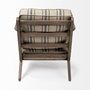 68186 - Olympus III Striped Brown Jute Wrapped Wooden Frame Accent Chair 