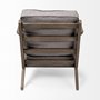 68185 - Olympus II Flint Gray Fabric Covered Wooden Frame Accent Chair
