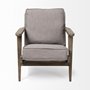 68185 - Olympus II Flint Gray Fabric Covered Wooden Frame Accent Chair