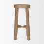 68211 - Brahma 30" Total Height White Washed Wood Stool