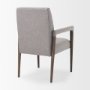 68195 - Palisades Grey Fabric Wrap Brown Wooden Frame Dining Chair