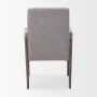 68195 - Palisades Grey Fabric Wrap Brown Wooden Frame Dining Chair