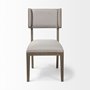 68193 - Tenton II Grey Fabric Seat Brown Wood Frame Dining Chair