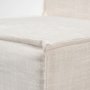 68188 - Elbert I Cream Fabric Slip-Cover Brown Wooden Base Dining Chair