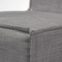68189 - Elbert I Grey Fabric Slip-Cover Brown Wooden Base Dining Chair