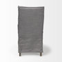 68189 - Elbert I Grey Fabric Slip-Cover Brown Wooden Base Dining Chair