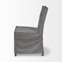 68189 - Elbert I Grey Fabric Slip-Cover Brown Wooden Base Dining Chair