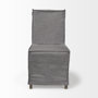 68189 - Elbert I Grey Fabric Slip-Cover Brown Wooden Base Dining Chair