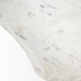 68247-AB - Pinera II 19L x 19W White Marble W/ Triangluar Gold Iron Base Accent Table 