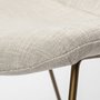 68315 - Sawyer II Beige Fabric Wrap Gold Metal Frame Dining Chair