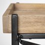68217 - Trey I 80L x 16W Brown Wood and Black Iron Console Table 