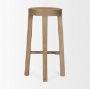 68211 - Brahma 30" Total Height White Washed Wood Stool