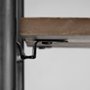 68206-ABC - Darius 82L x 16.5W x 90H Medium Brown Wood and Metal Multi-Shelf Shelving Unit