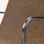 68313 - Sawyer II Brown Faux-Leather Seat Black Iron Frame Dining Chair