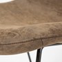 68314 - Sawyer I Brown Faux-Leather Seat BlackIron Frame Dining Chair