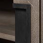 68203-AB - Braxton II Light Brown Wood and Iron Three Shelf Shelving Unit 41.5L x 18.5W x 9