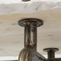 68245-AB - Pinera III 49L x 17W White Marble Top Gold-Toned Iron Base Console Table