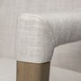 68194 - Palisades Cream Fabric Wrap Brown Wood Frame Dining Chair 