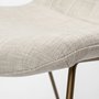 68316 - Sawyer I Beige Fabric Seat Gold Metal Frame Dining Chair 