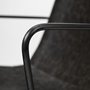 68311 - Sawyer II Black Faux-Leather Seat Black Iron Frame Dining Chair