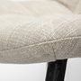 68307 - Barrow I Beige Fabric Wrap Black Metal Frame Dining Chair