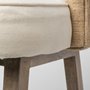 68142 - Monmouth 30.5" Seat Height Cream/Beige Fabric Seat Brown Wood Frame Bar Stool