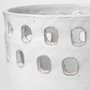 68097 - Larissa Set of Two White Ceramic Hollow Pattern Vases 
