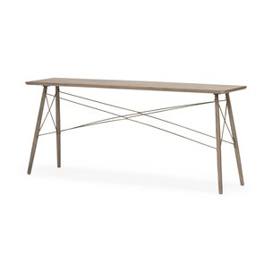 Kirby I 66L x 16W Brown Wooden Cross Braced Console Table