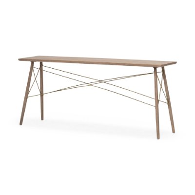 68220 - Kirby I 66L x 16W Brown Wooden Cross Braced Console Table