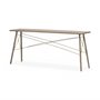 68220 - Kirby I 66L x 16W Brown Wooden Cross Braced Console Table