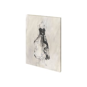 Black Evening Gown II by Ethan Harper a Hand Embellished Textured Canvas