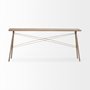 68220 - Kirby I 66L x 16W Brown Wooden Cross Braced Console Table