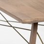 68220 - Kirby I 66L x 16W Brown Wooden Cross Braced Console Table