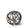68411 - Sphaira I Small 5L x 5W Silver Cast Aluminum Decorative Tree Branch Orb
