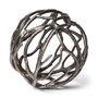 68412 - Sphaira II Large 7L x 7W Silver Cast Aluminum Decorative Tree Branch Orb