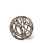 68413 - Sphaira Noir I Small 5L x 5W Gold Cast Aluminum Decorative Tree Branch Orb