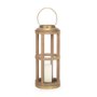 68442 - Andy II Small Natural Wood Cylindrical Lantern 