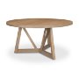68463 - Legolas I 60" Round Brown Solid Wood Top & Base Dining Table
