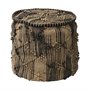 68467 - Riley Tan Jute Popcorn Stich Cylindrical Pouf