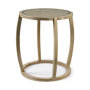 68502 - Hubbard I 22L x 22W Light Brown Wood Round Top W/Glass Accent Table 