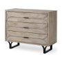 68532 - Giselle I 40L x 16W Light Brown Fir Veneer 3 Drawer Accent Cabinet 