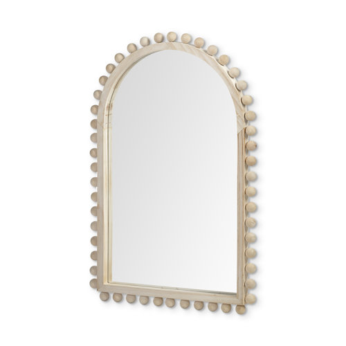 68523 - Leeds 23L x 35H Natural Wood Arch Frame Mirror