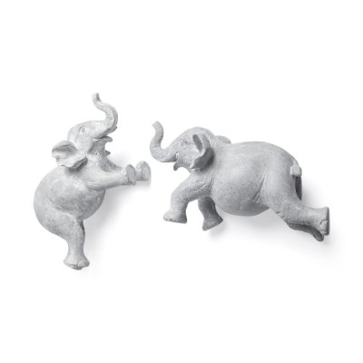 68581 - Maynard I  Set of 2 Grey Elephant Wall Decorations